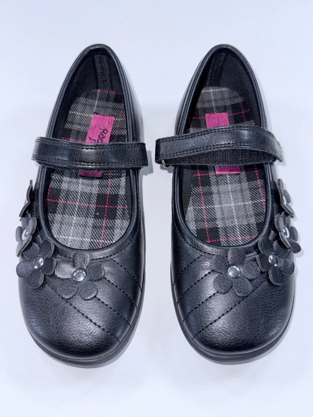 Rachel Shoes Sara Girls Black Mary Jane Dress Flats - Size 1